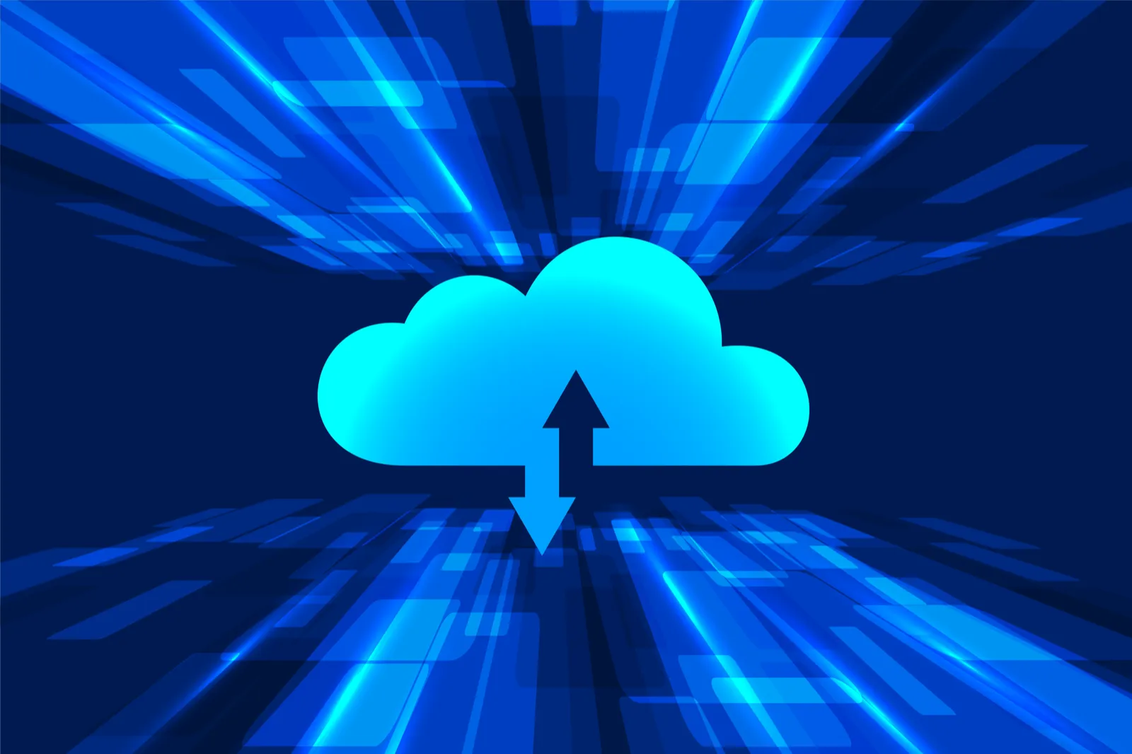 A glowing cloud representing cloud services