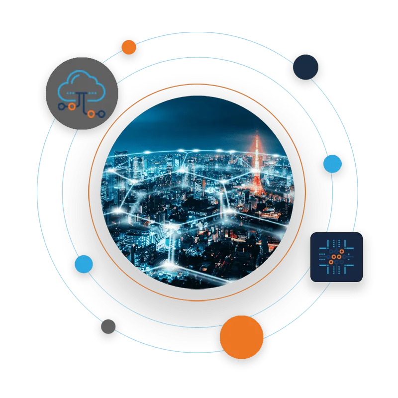 Illustration of endpoint security protecting a business laptop