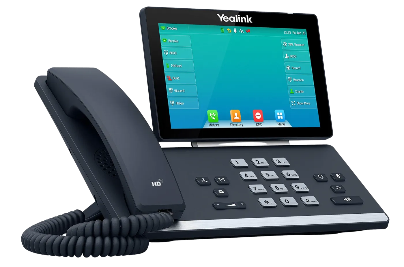 A Yealink IP desk phone